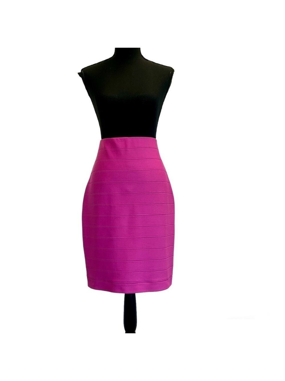 Joseph Ribkoff pink banded bandage bodycon pencil skirt Sz 8